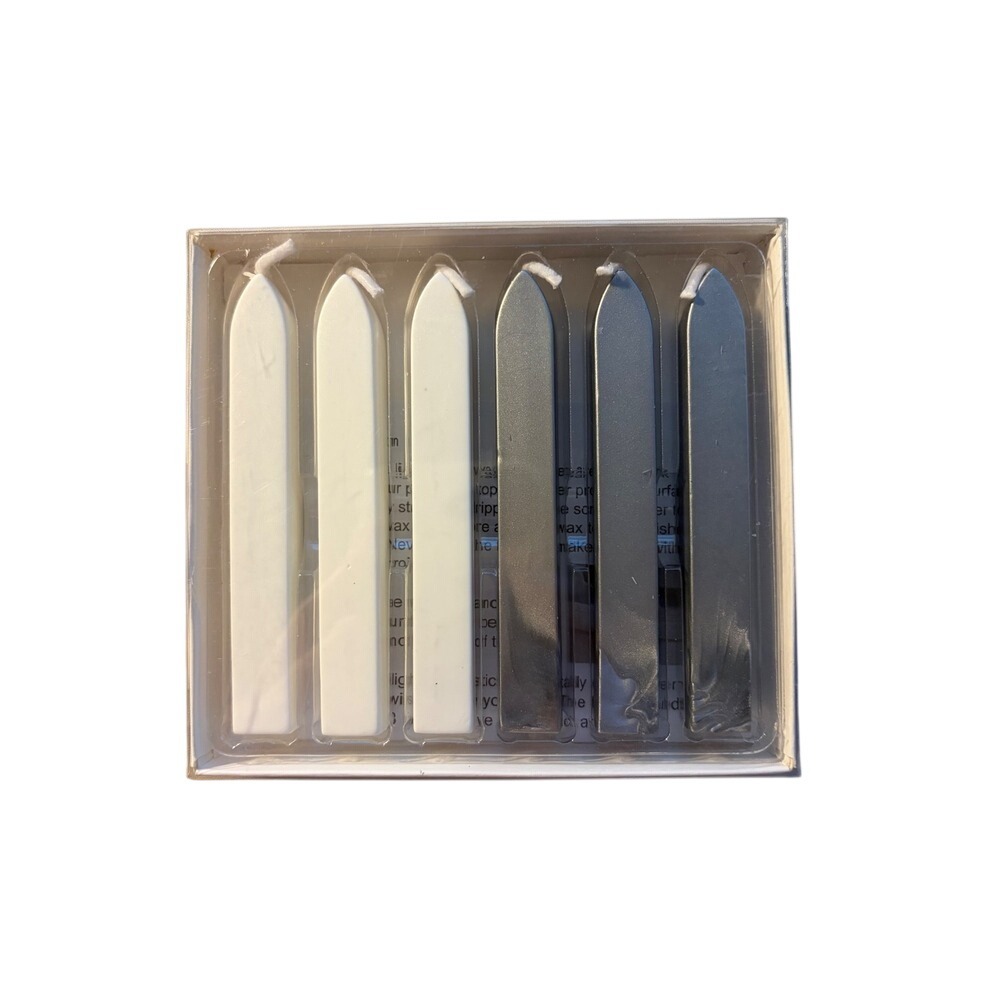 Recollections 6pc Sealing Wax Sticks White & Silver Metallic Christmas 757719